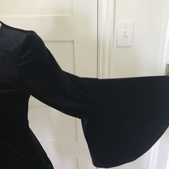 MSK Black Velvet V Neck Top - Picture 3 of 5